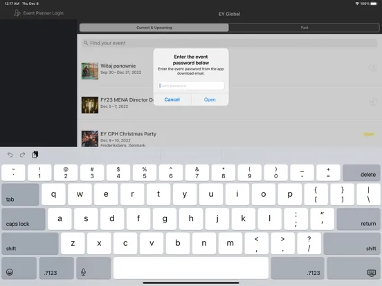 Скриншоты EY Conferences iPad 