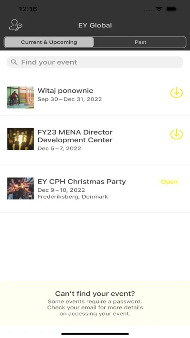 Скриншоты EY Conferences