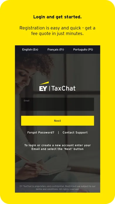 Tangkapan layar EY TaxChat