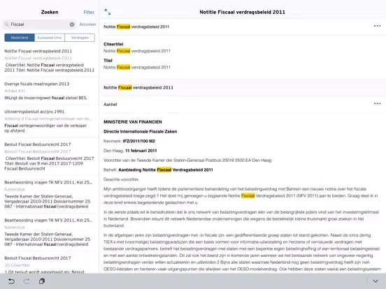 Скриншоты EY TaxLaw NL iPad 