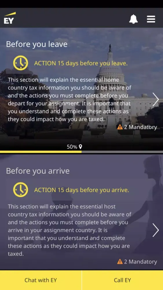 Screenshot di EY Briefing