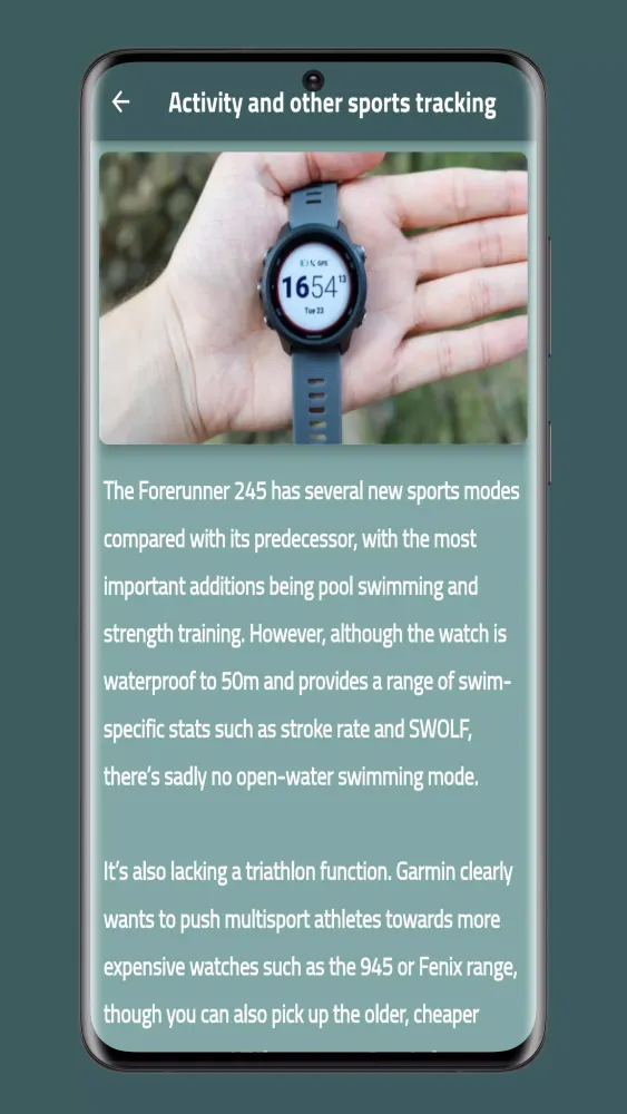 Garmin Forerunner 245 Guide Screenshots