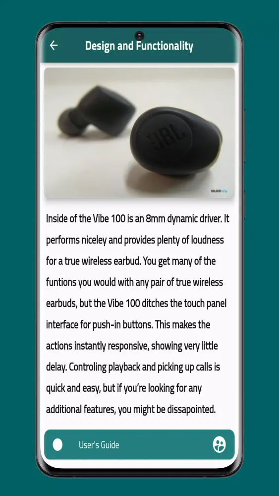JBL VIBE 100 TWS Guide Screenshots