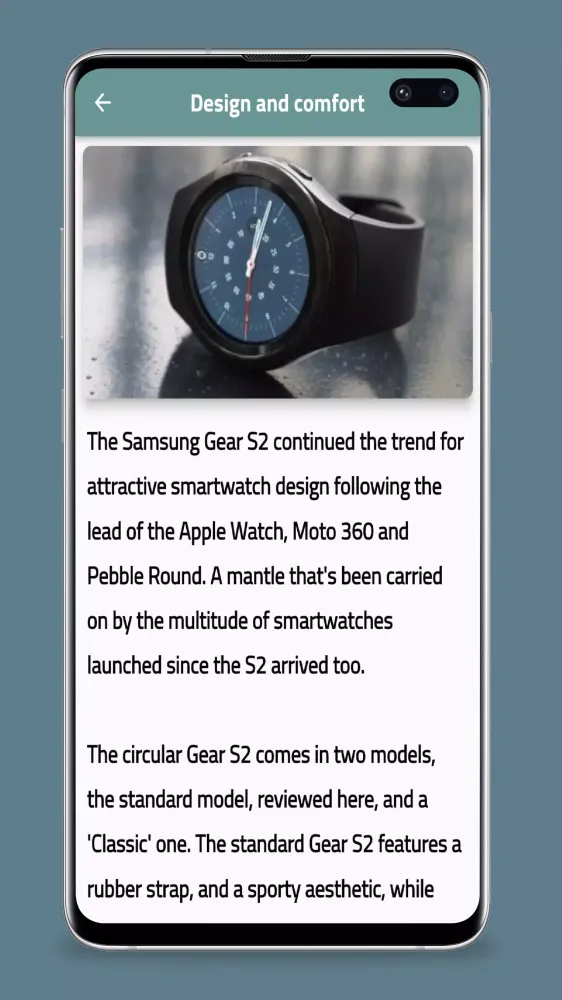 Capturas de pantalla de Samsung Gear S2 Guide