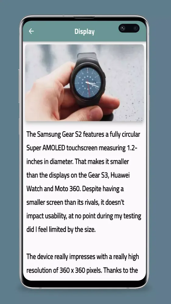 Capturas de pantalla de Samsung Gear S2 Guide