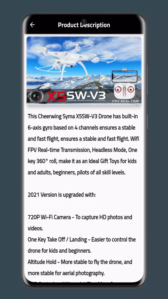 SYMA X5SW FPV Drone Guide Screenshots