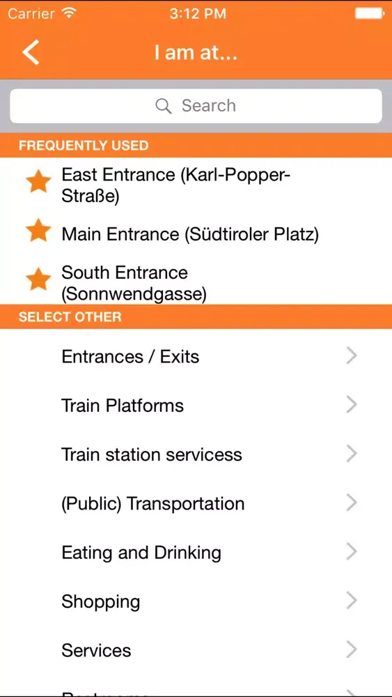 Zrzuty ekranu ÖBB Wien Hauptbahnhof