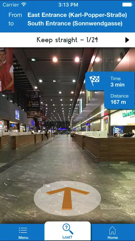 Zrzuty ekranu ÖBB Wien Hauptbahnhof