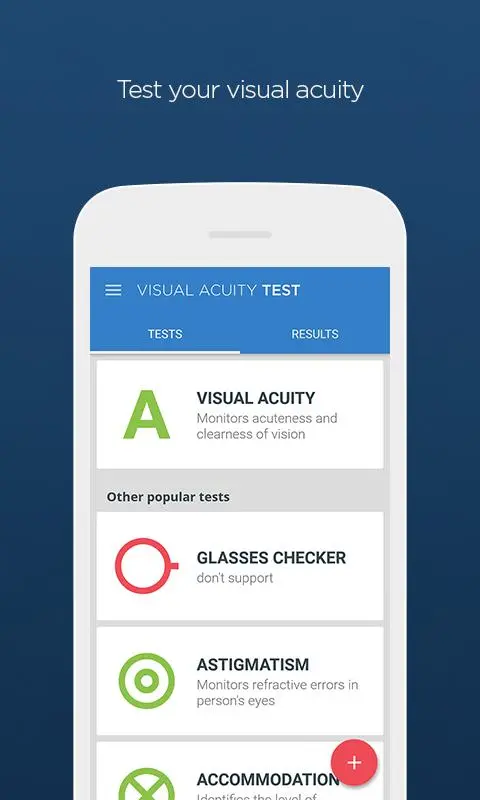 Visual Acuity Test Screenshots