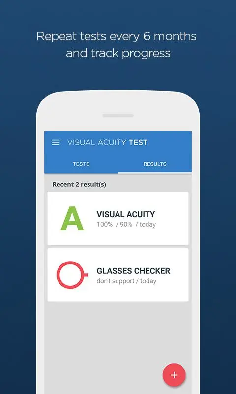 Visual Acuity Test Screenshots