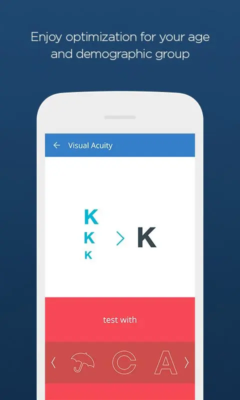 Visual Acuity Test Screenshots