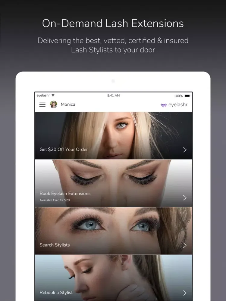 ภาพหน้าจอของ Eyelashr - Lash Extensions Now iPad 