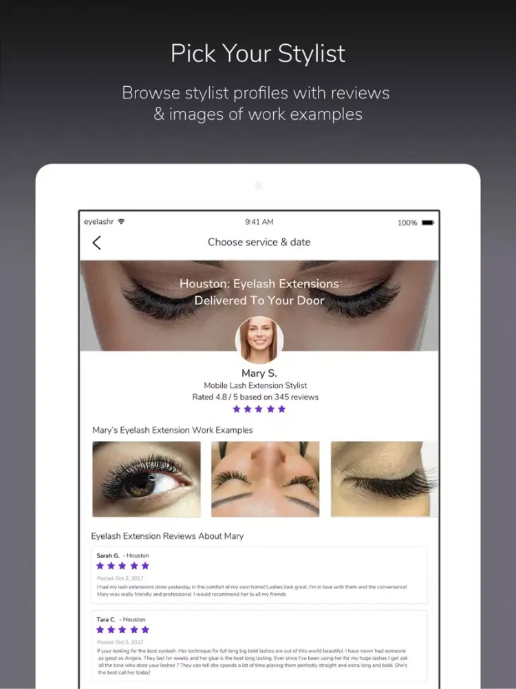 ภาพหน้าจอของ Eyelashr - Lash Extensions Now iPad 