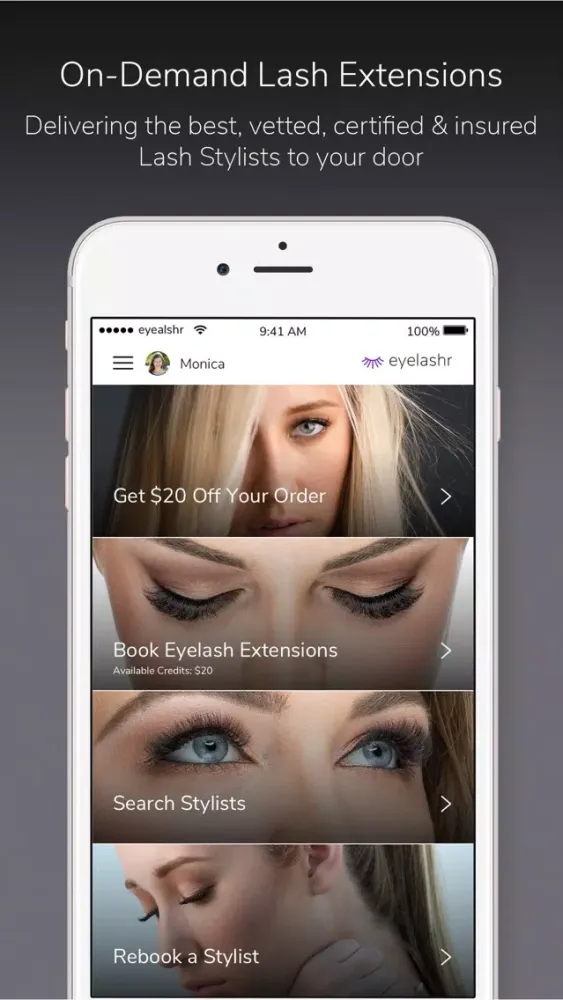 ภาพหน้าจอของ Eyelashr - Lash Extensions Now