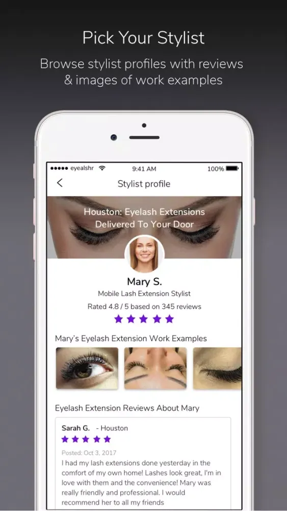 ภาพหน้าจอของ Eyelashr - Lash Extensions Now