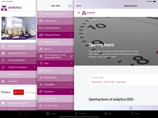 Capturas de tela do analytica 2024 iPad 