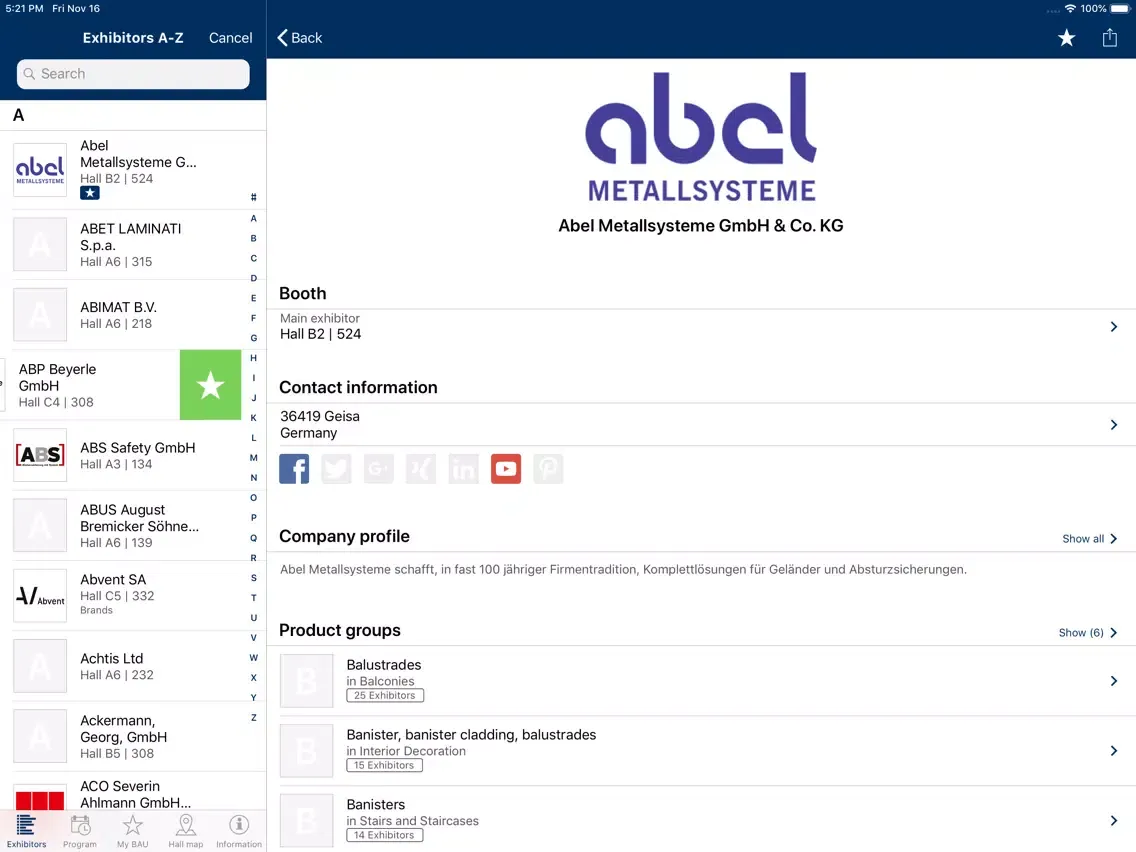 BAU 2019 iPad  سکرین شاٹس