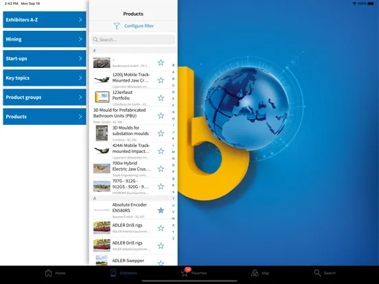Скриншоты bauma app iPad 
