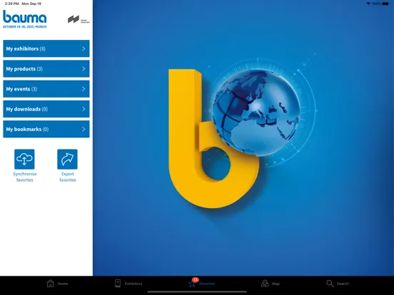 Скриншоты bauma app iPad 