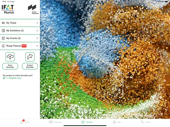 Tangkapan layar IFAT Munich 2024 iPad 