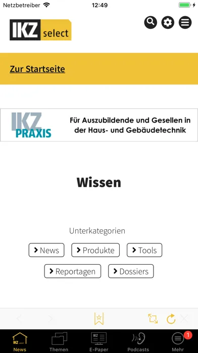 IKZ-select App Screenshots