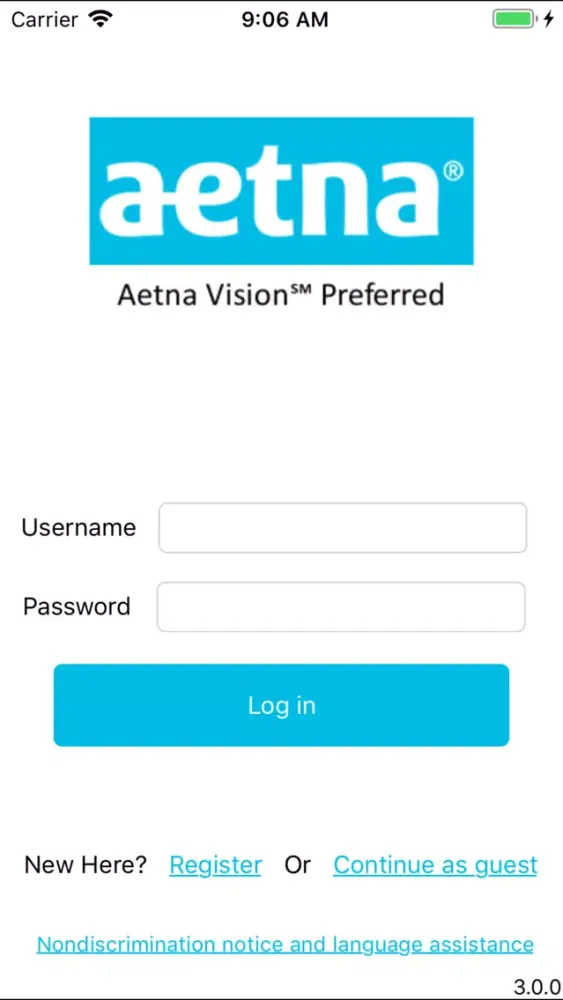 ภาพหน้าจอของ Aetna Vision Preferred℠