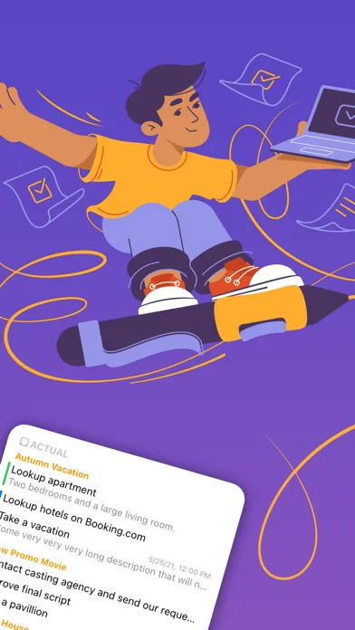 Capturas de tela do Taskheat — milestone tracker