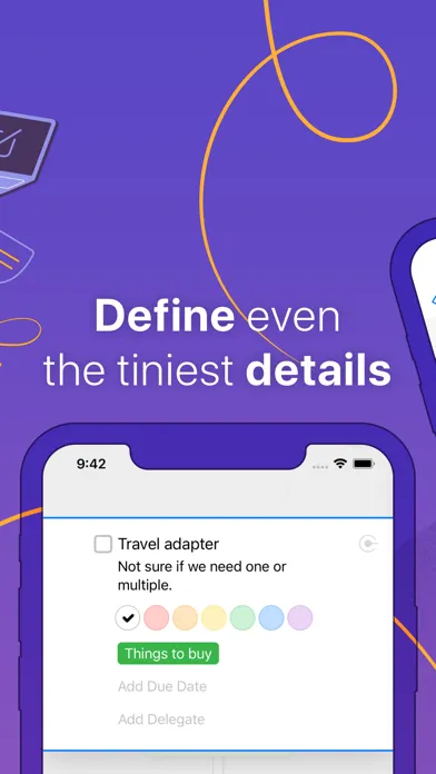 Capturas de tela do Taskheat — milestone tracker