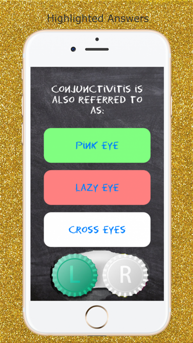 Capturas de tela do OptiQuiz Contact Lens