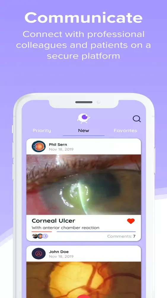Capturas de tela do Eyeward - Secure Eye Care Chat