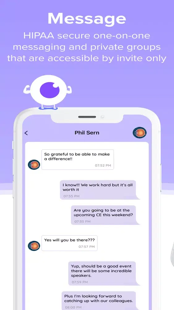 Capturas de tela do Eyeward - Secure Eye Care Chat