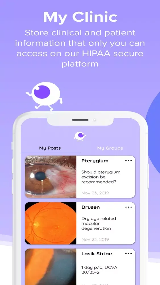 Capturas de tela do Eyeward - Secure Eye Care Chat
