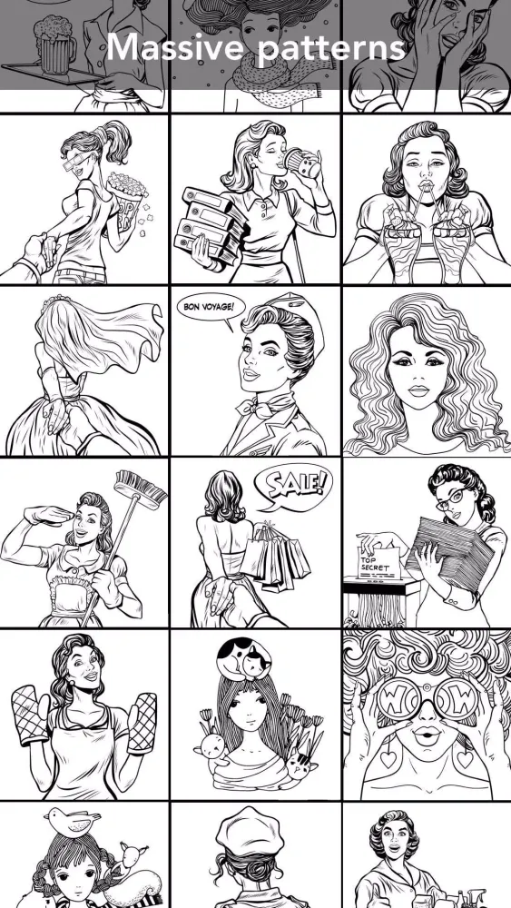 Tangkapan layar Girls Coloring Book