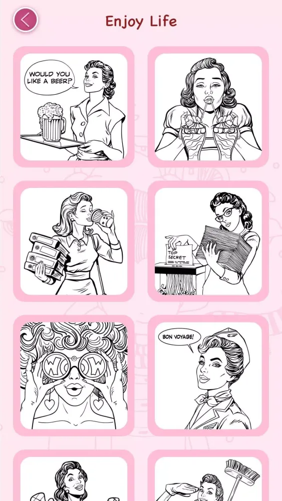 Tangkapan layar Girls Coloring Book