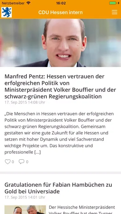 Tangkapan layar CDU intern