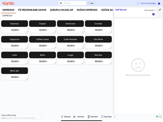 Captures d'écran de Kardo POS iPad