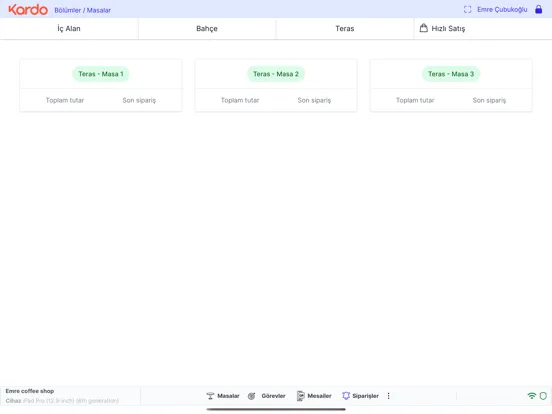 Captures d'écran de Kardo POS iPad