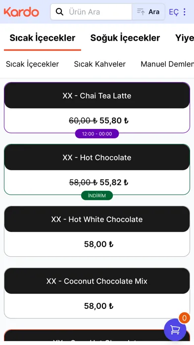 Captures d'écran de Kardo POS