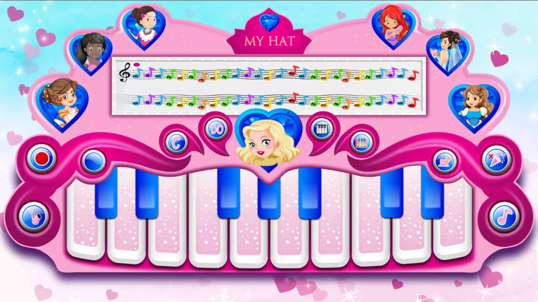 Pink Real Piano Princess Piano应用截图