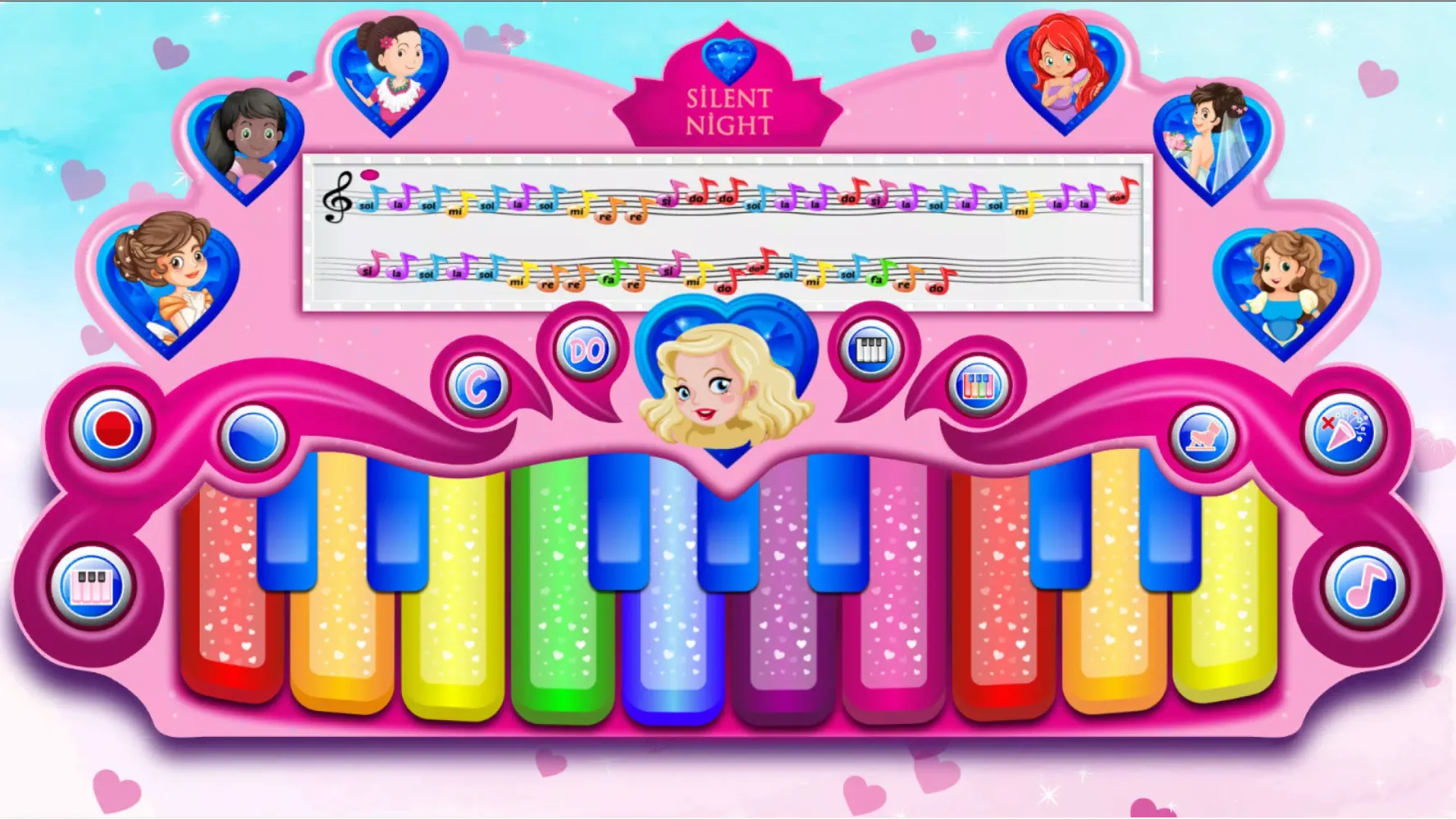 Pink Real Piano Princess Piano应用截图