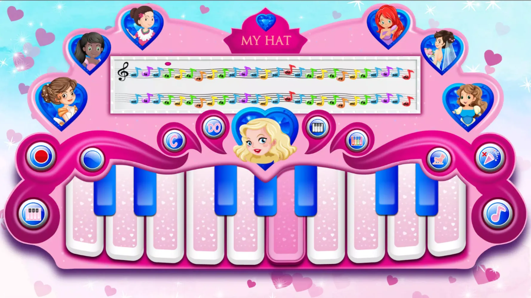 Pink Real Piano Princess Piano应用截图