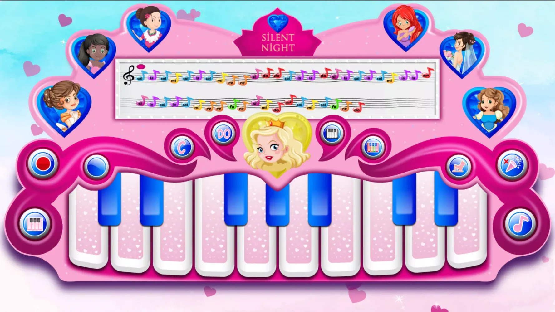 Pink Real Piano Princess Piano应用截图