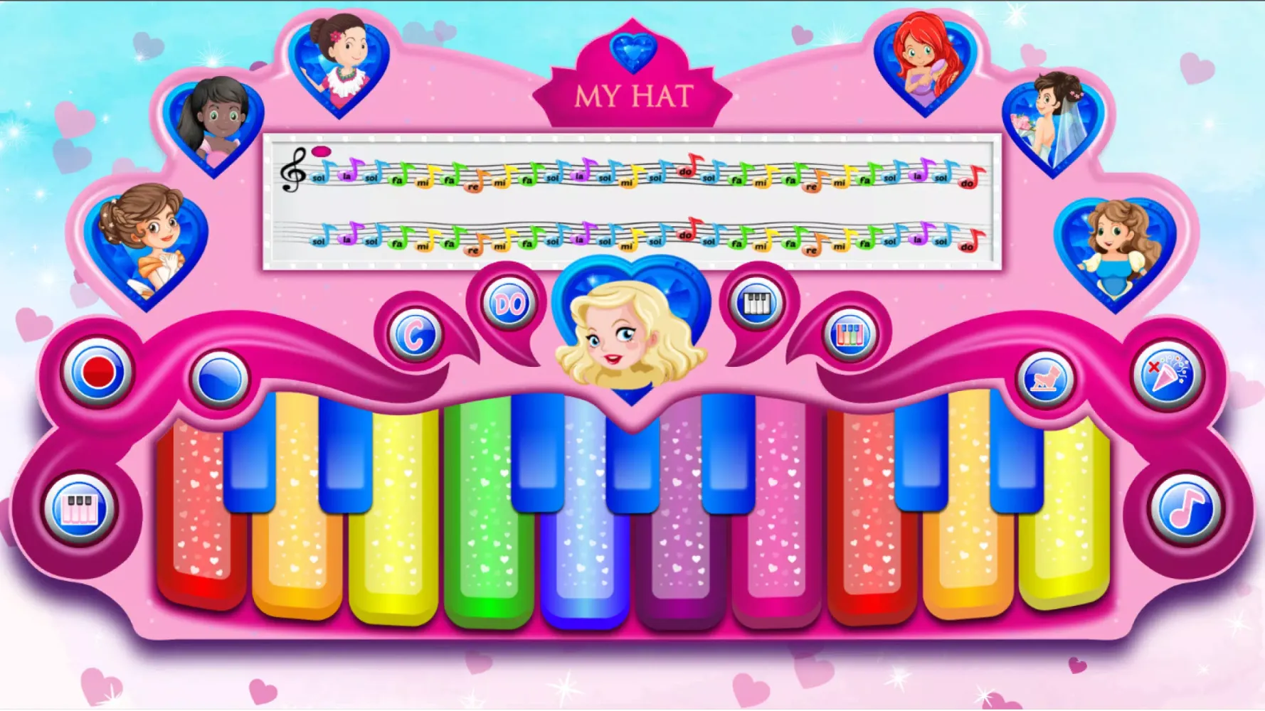 Pink Real Piano Princess Piano应用截图