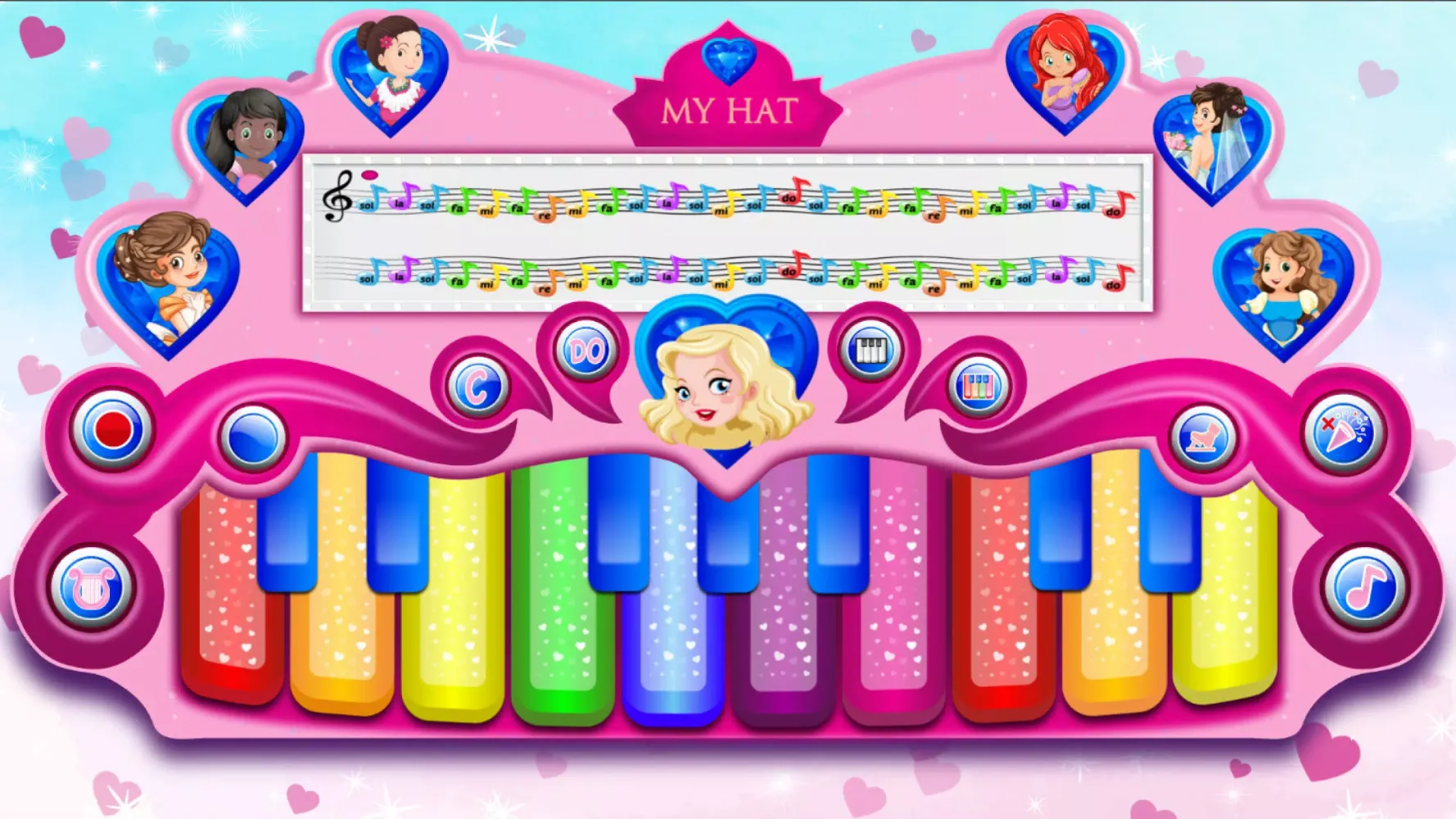 Pink Real Piano Princess Piano应用截图