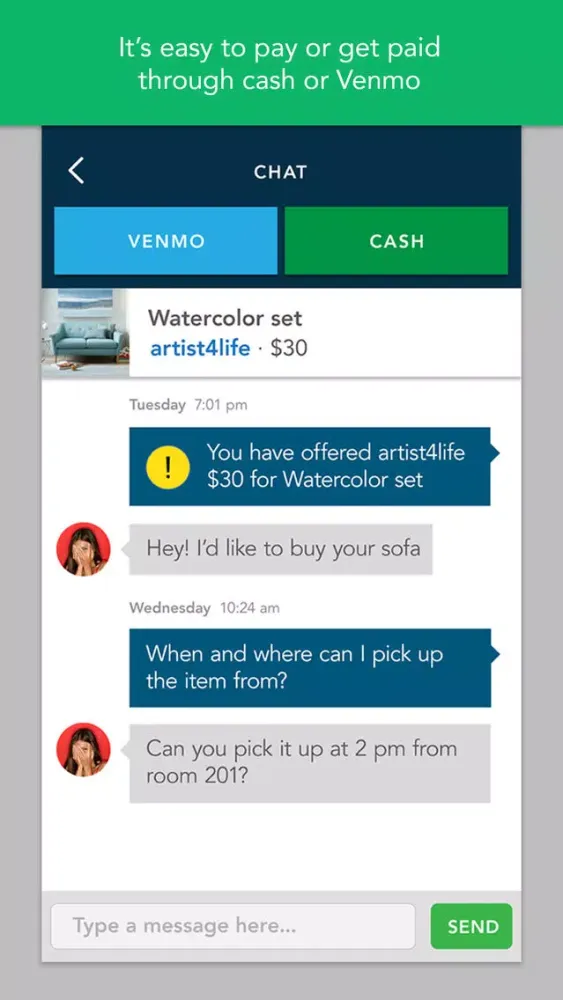 Capturas de pantalla de WonkWall - Buy, Sell & Wish for things with your peers exclusively on your campus