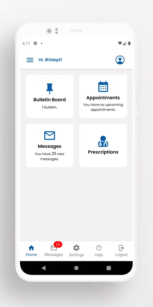 Screenshot di CCP Patient Portal