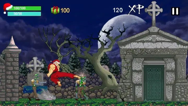 Capturas de tela do Santa Zombie Fighter