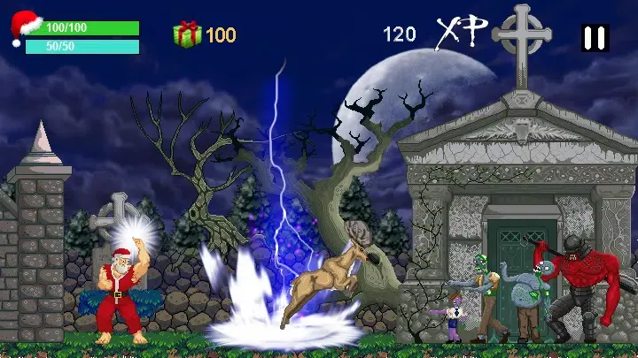Capturas de tela do Santa Zombie Fighter