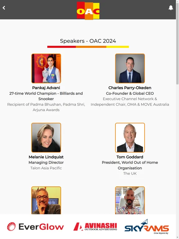 OAC Asia 2024 iPad  Screenshots