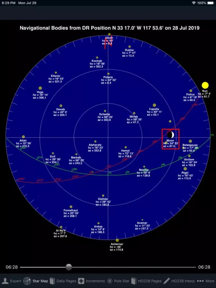 Скриншоты ezAlmanac Celestial Navigation iPad 